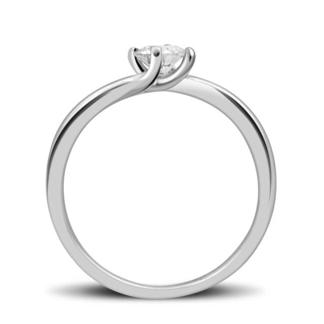 Помолвочное  кольцо из платины с бриллиантом (027963)