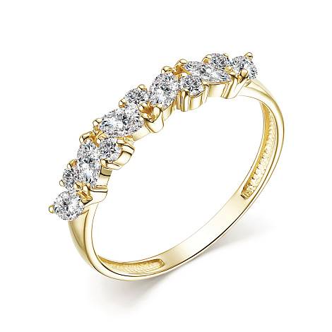 Кольцо из жёлтого золота с бриллиантами (053683)