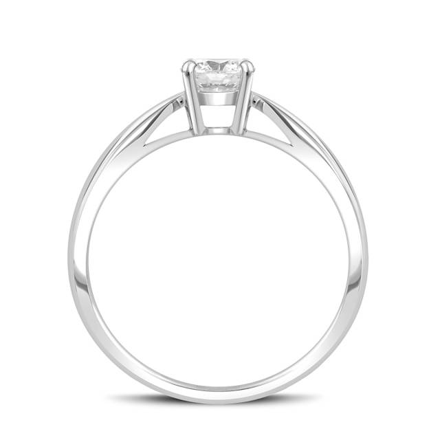 Помолвочное кольцо из белого золота с бриллиантом (043907)