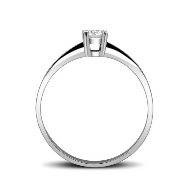 Помолвочное кольцо из белого золота с бриллиантом (024357)