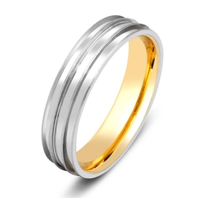 Обручальное кольцо из комбинированного золота TIAMO (000105)