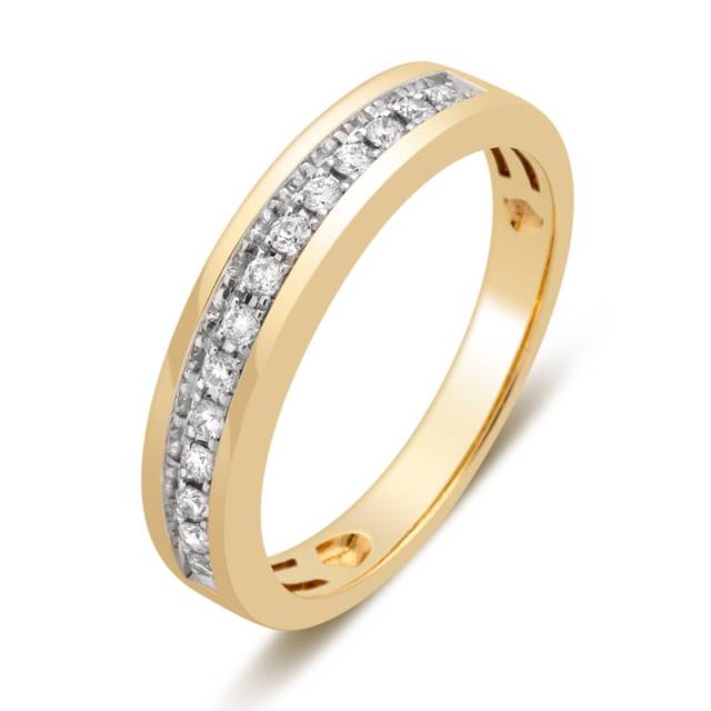 Кольцо из жёлтого золота с бриллиантами (017596)