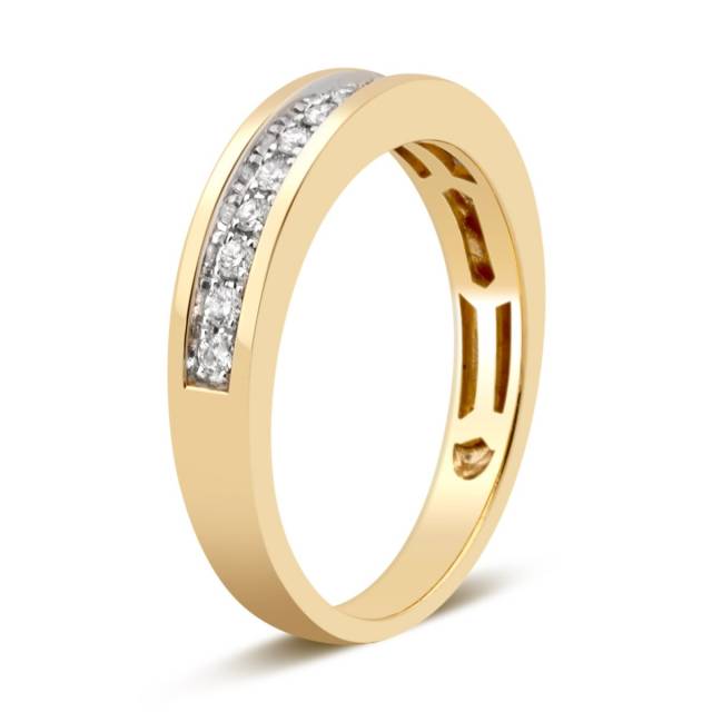 Кольцо из жёлтого золота с бриллиантами (017596)