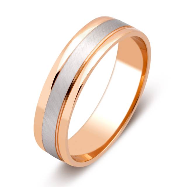 Обручальное кольцо из комбинированного золота (029044)
