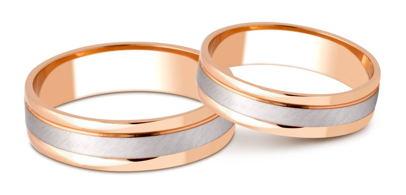 Обручальное кольцо из комбинированного золота (029044)
