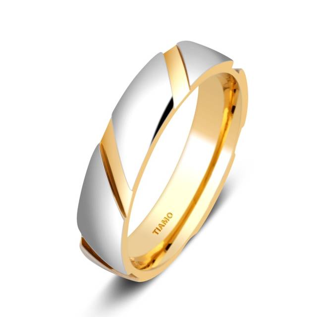 Обручальное кольцо из комбинированного золота TIAMO (000083)