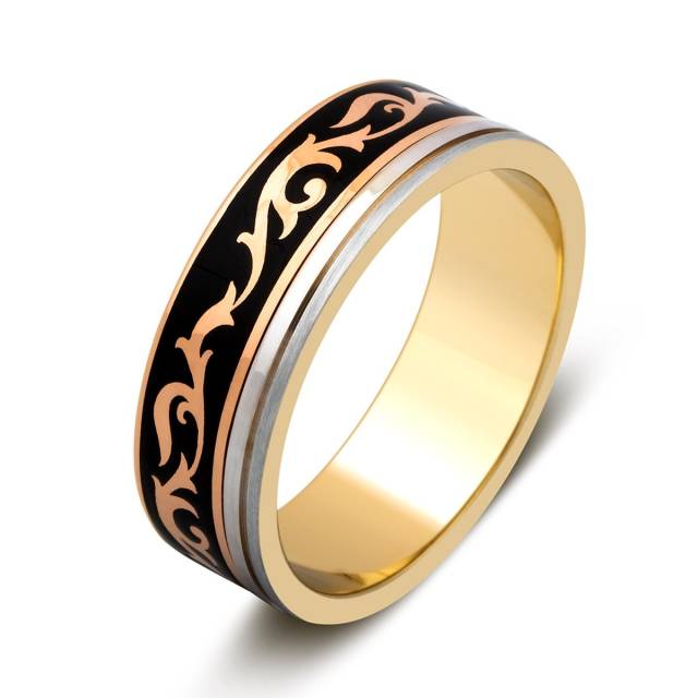 Обручальное кольцо из комбинированного золота (024461)