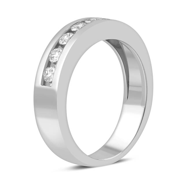 Обручальное кольцо из белого золота с бриллиантами (047634)