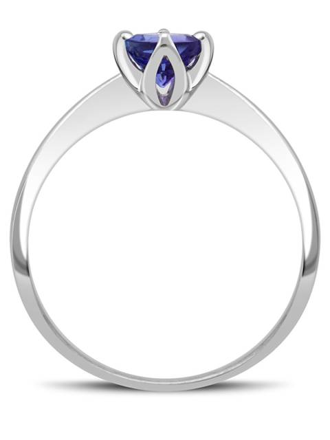 Помолвочное кольцо из белого золота с танзанитом (043172)