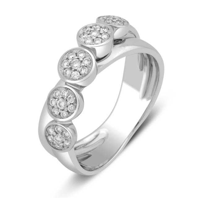 Кольцо из белого золота с бриллиантами (032638)