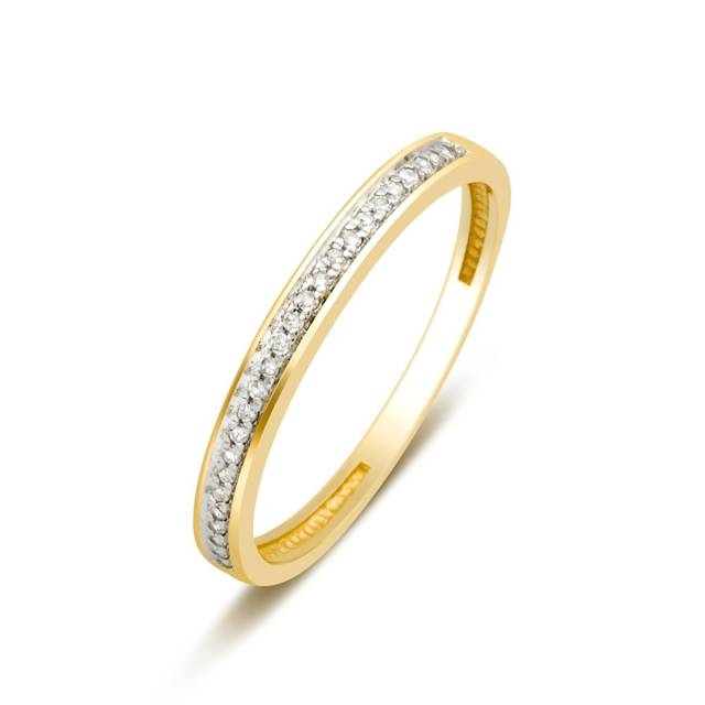 Обручальное кольцо из жёлтого золота с бриллиантами (024147)