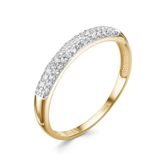 Кольцо из жёлтого золота с бриллиантами (054694)