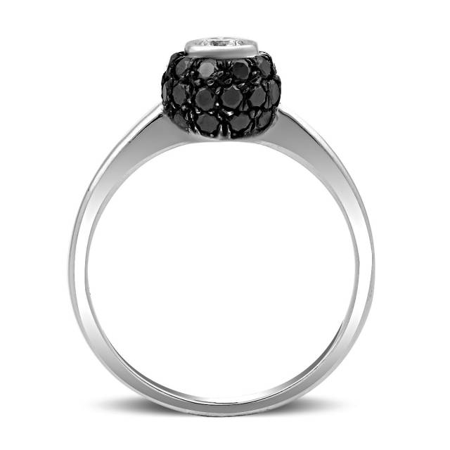 Кольцо из белого золота с бриллиантами (015420)