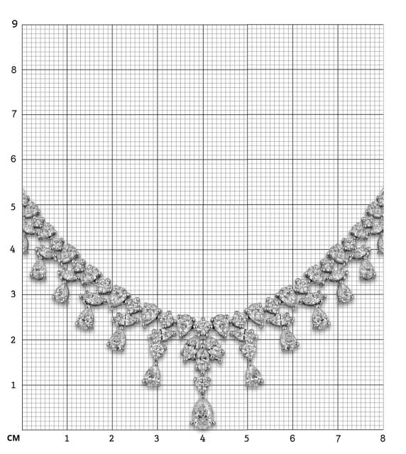 Колье из белого золота с бриллиантами (063632)