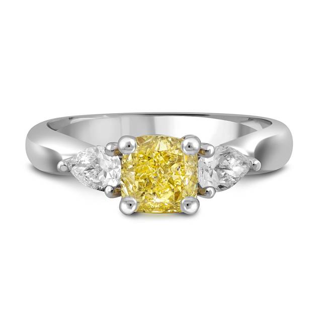 Помолвочное кольцо из белого золота с бриллиантами (049549)