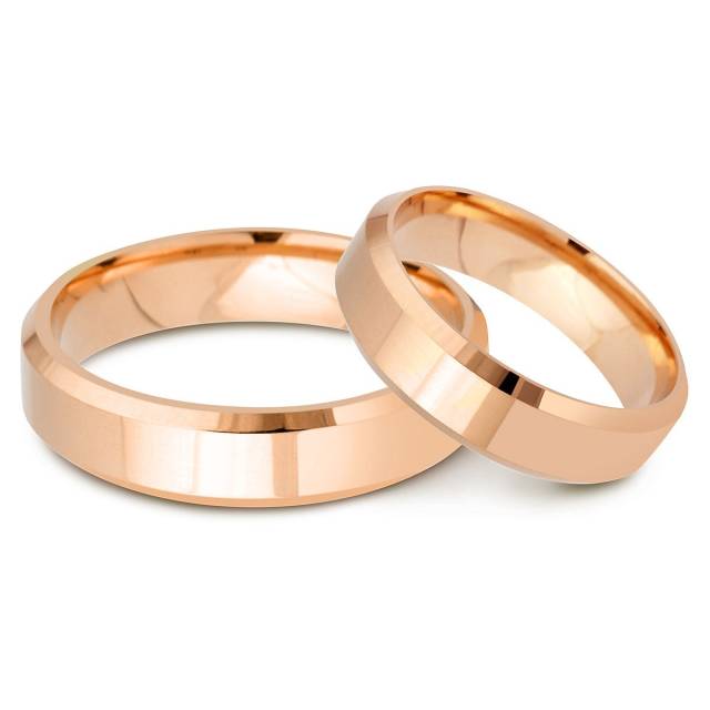 Обручальное кольцо из красного золота (015027)