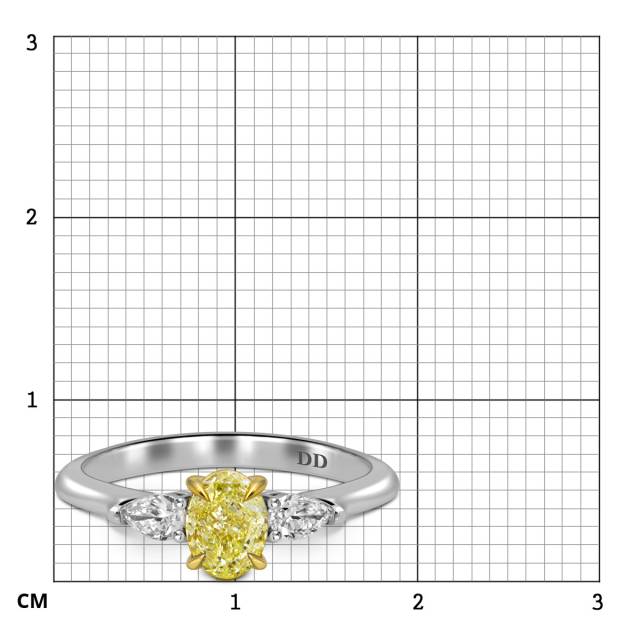 Помолвочное кольцо из белого золота с бриллиантами (062759)