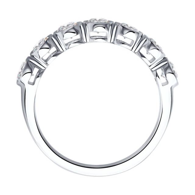 Кольцо из белого золота с бриллиантами (052780)