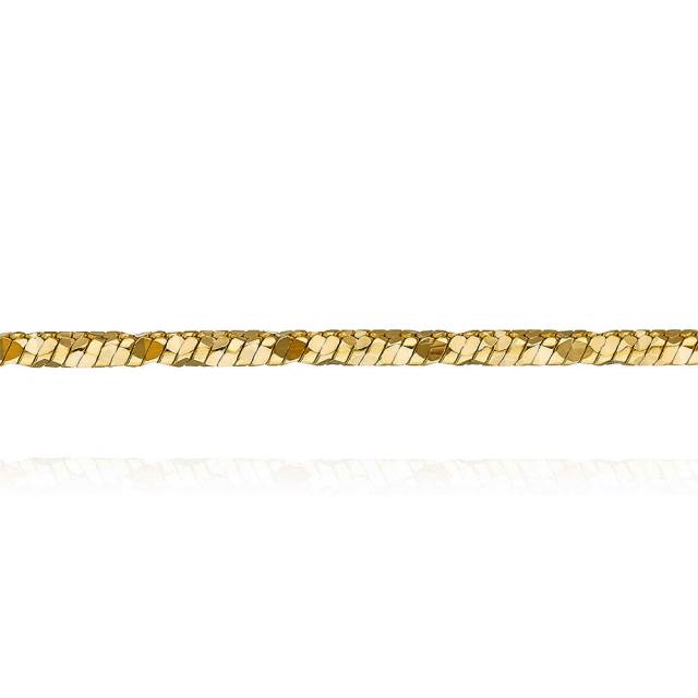 Цепь из жёлтого золота, плетение Шнурок (047318)
