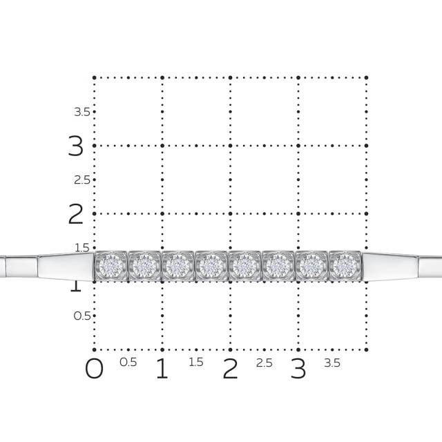 Браслет из белого золота с бриллиантами (062510)