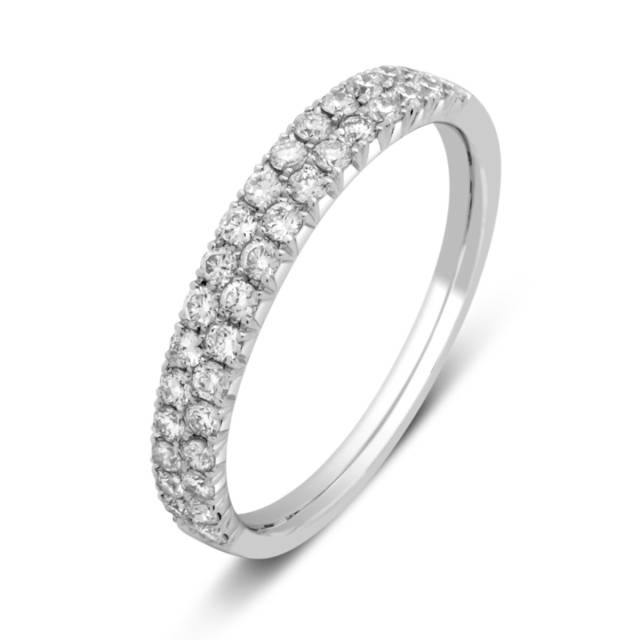 Обручальное кольцо из белого золота с бриллиантами (045999)