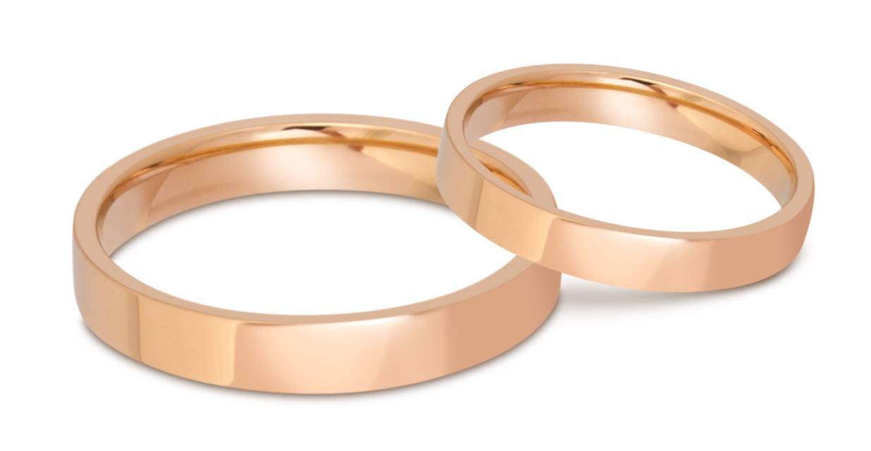 Обручальное кольцо из красного золота (040639)