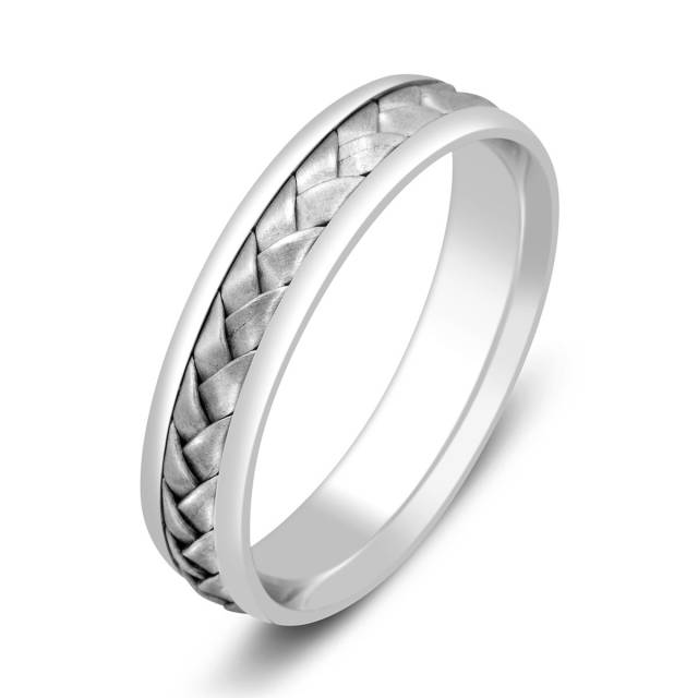 Обручальное кольцо из белого золота (009480)