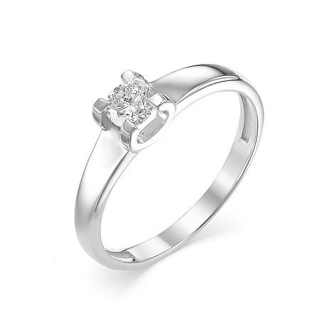 Помолвочное кольцо из белого золота с бриллиантом (030410)