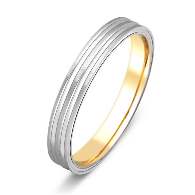 Обручальное кольцо из комбинированного золота TIAMO (002101)