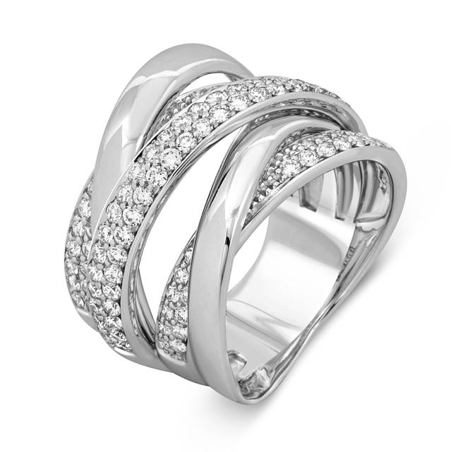 Кольцо из белого золота с бриллиантами "Crivelli" (048953)