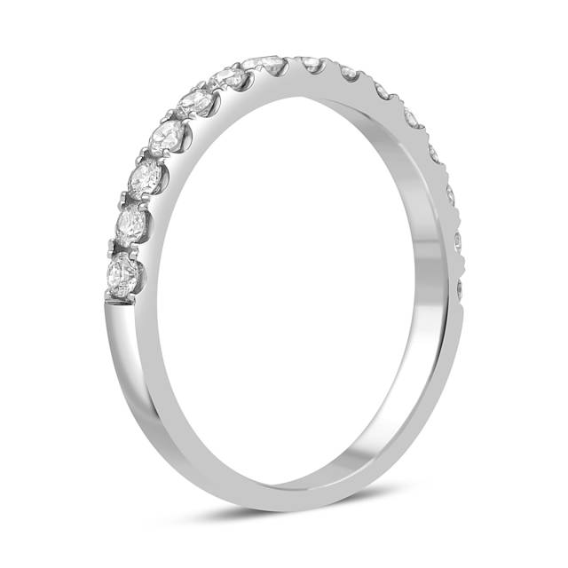 Обручальное кольцо из платины с бриллиантами (049683)