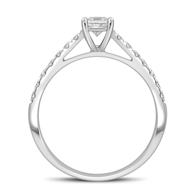 Помолвочное кольцо из белого золота с бриллиантами (051646)
