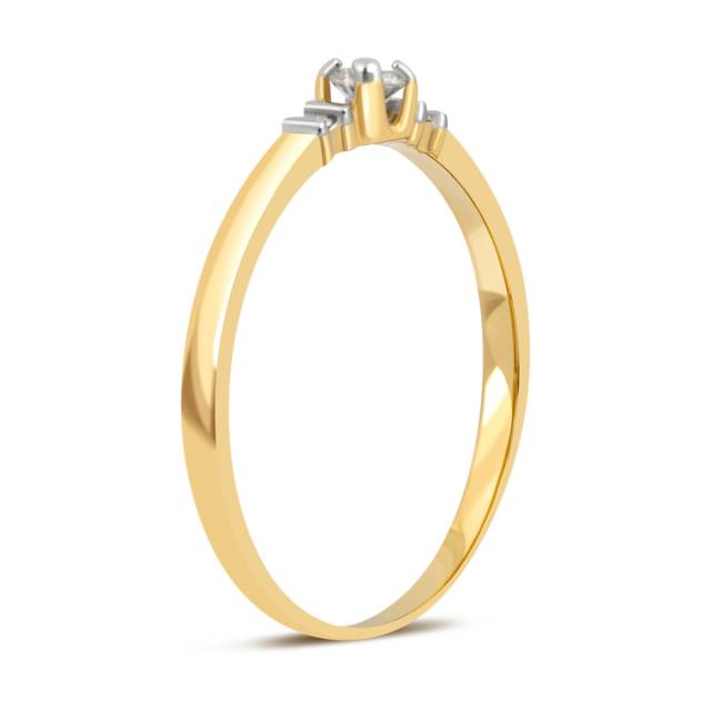 Помолвочное кольцо из жёлтого золота с бриллиантами (032723)