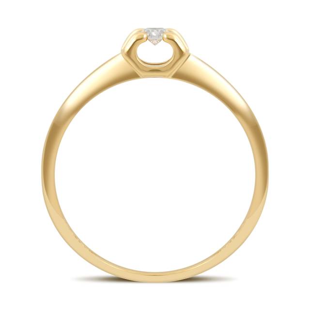 Помолвочное кольцо из жёлтого золота с бриллиантом (041388)