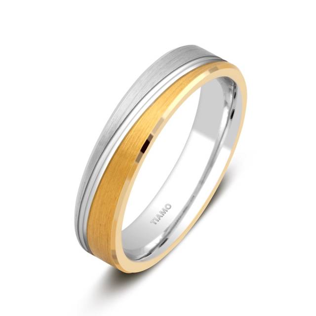 Обручальное кольцо из комбинированного золота TIAMO (001297)