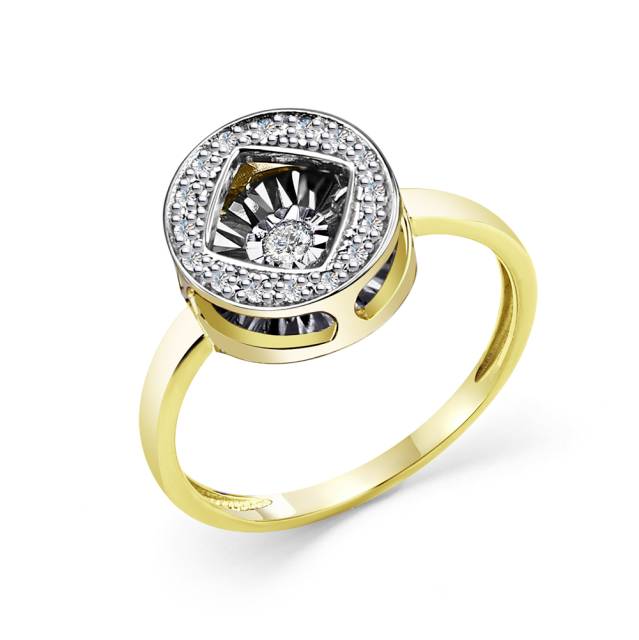 Кольцо из жёлтого золота с бриллиантами (057463)