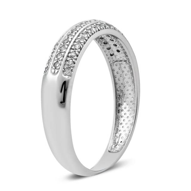 Кольцо из белого золота с бриллиантами (028236)