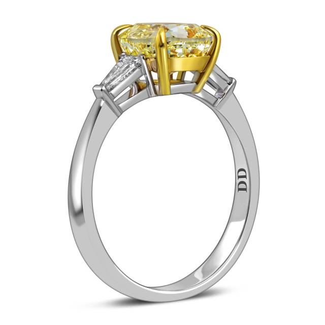 Помолвочное кольцо из комбинированного золота с бриллиантами (062762)