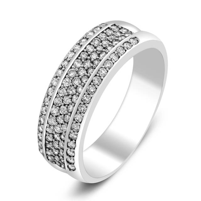 Кольцо из белого золота с бриллиантами (012665)