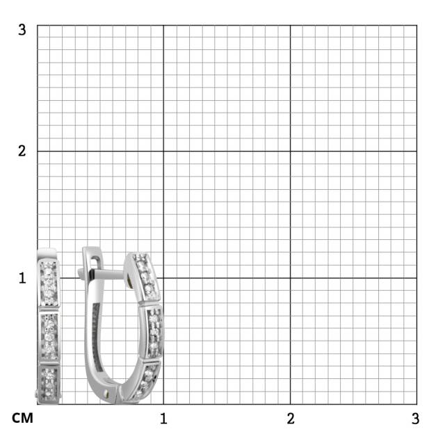 Серьги из белого золота с бриллиантами (024194)
