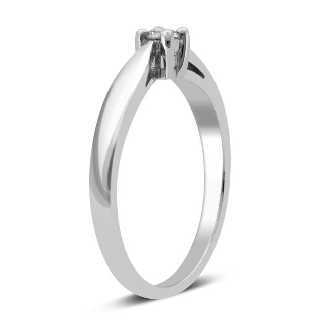 Помолвочное кольцо из белого золота с бриллиантом (029111)