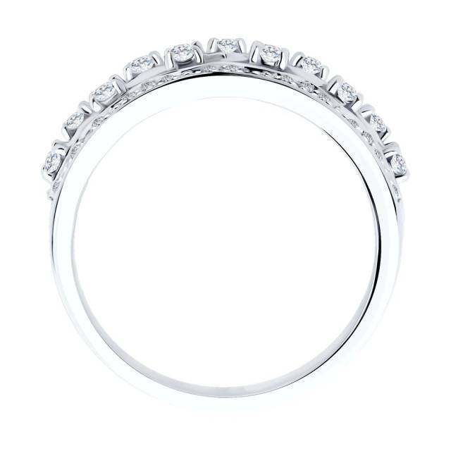 Кольцо из белого золота с бриллиантами (052783)