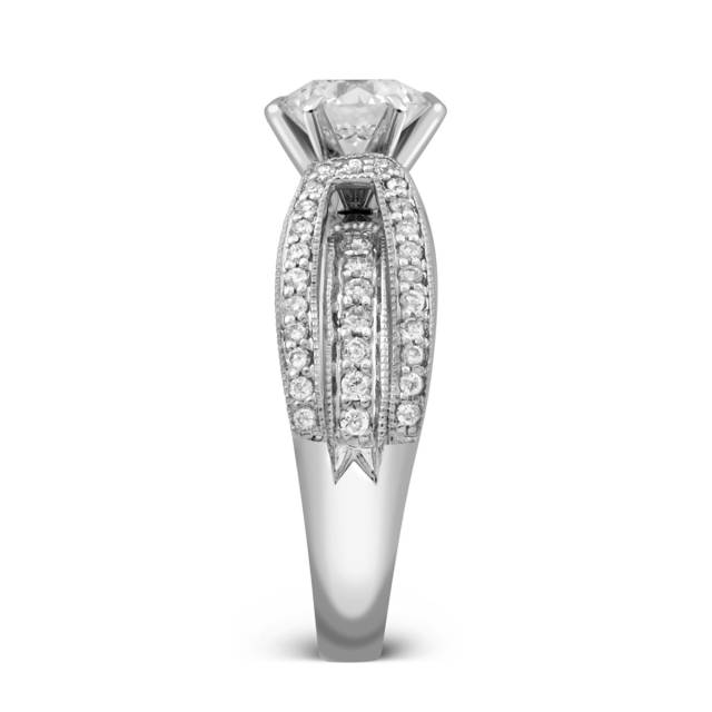 Помолвочное кольцо из белого золота с бриллиантами (035274)
