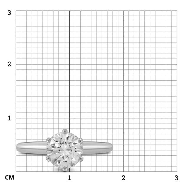 Помолвочное  кольцо из платины с бриллиантом (040595)