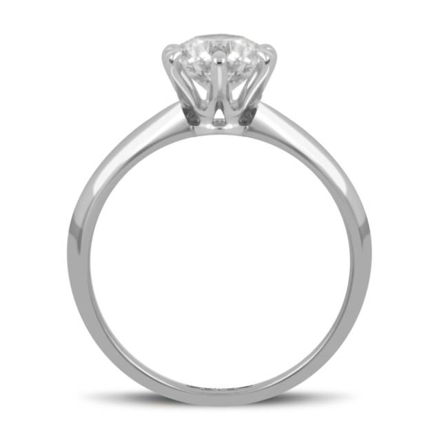 Помолвочное кольцо из платины с бриллиантом (040595)