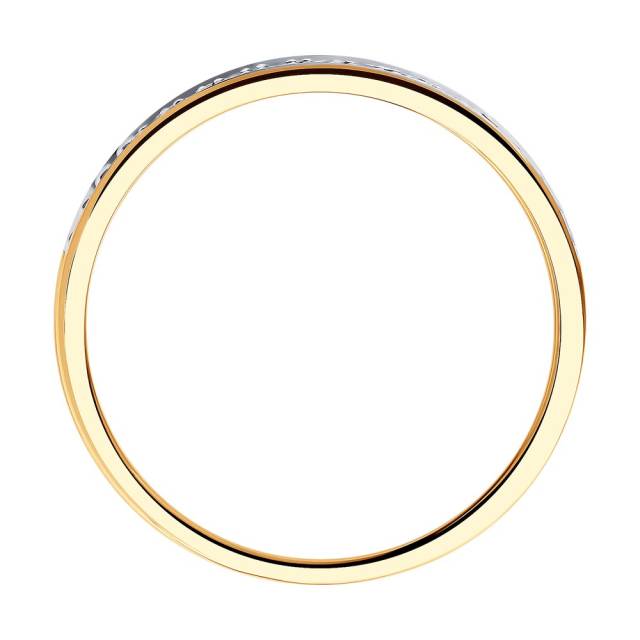 Кольцо из комбинированного золота с бриллиантами (046251)