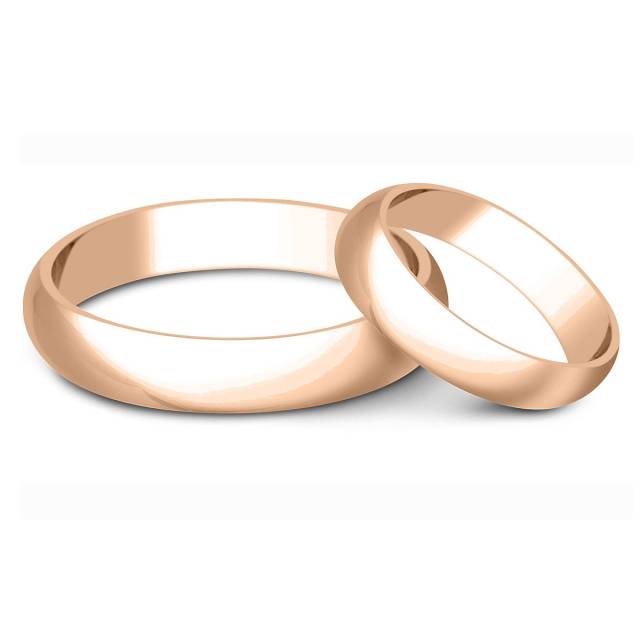 Обручальное кольцо из красного золота (003518)