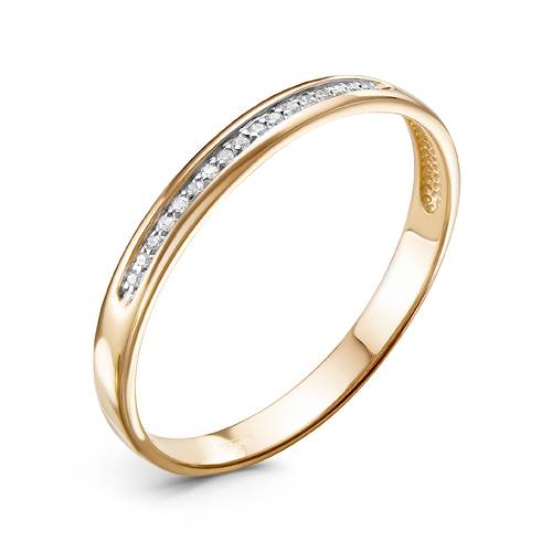 Кольцо из красного золота с бриллиантами (052973)