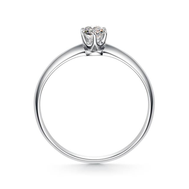 Помолвочное кольцо из белого золота с брилллиантом (036172)