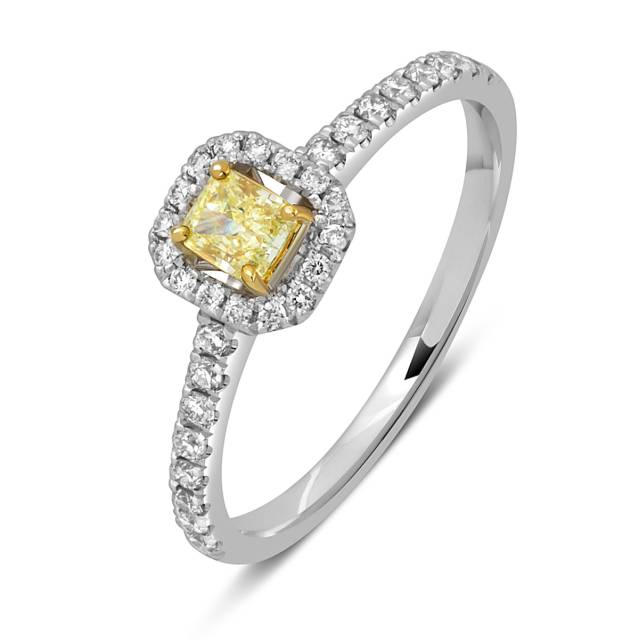 Помолвочное кольцо из белого золота с бриллиантами (054660)